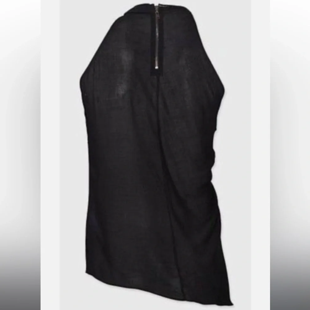 Helmut Lang Lush Voile Twist Neck Top - Picture 3 of 7